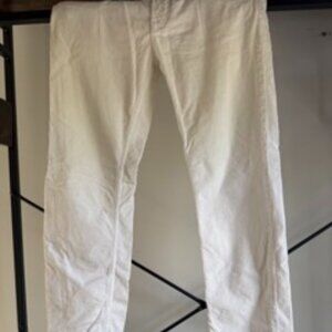 Eleventy Milano Men's White Corduroy Trouser - Size 32